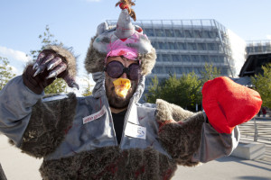 Maskottchen-Befreiung durch Nolympia Maskottchen-Befreiung durch Nolympia