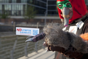 Maskottchen-Befreiung durch Nolympia Maskottchen-Befreiung durch Nolympia